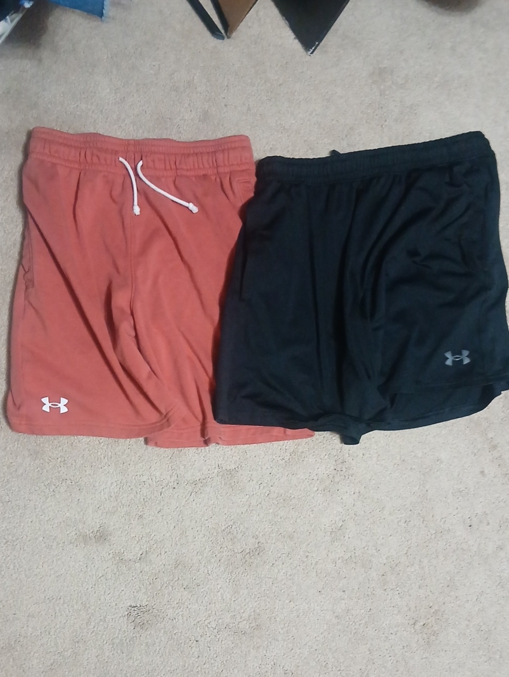 Under Armour Men’s Athletic Shorts - Black and Rust